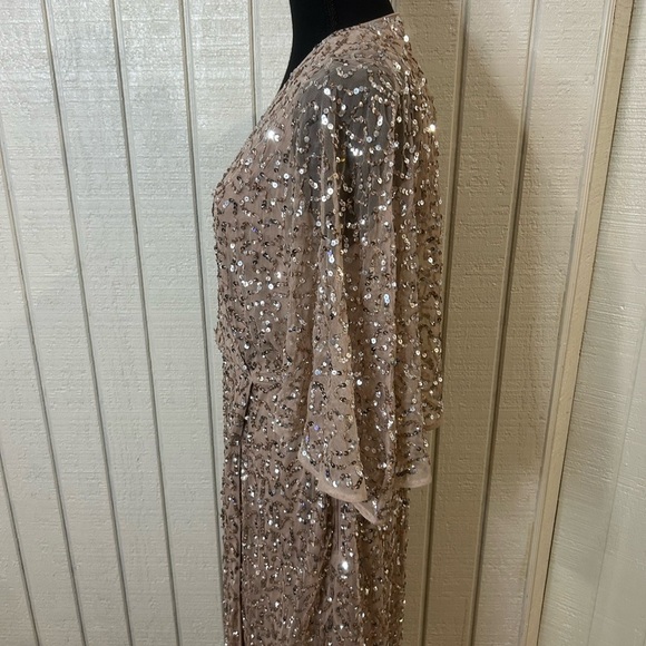 ASOS Maya Deluxe Tall Bridesmaid Sequin Wrap Dress, size 10. - Picture 4 of 8